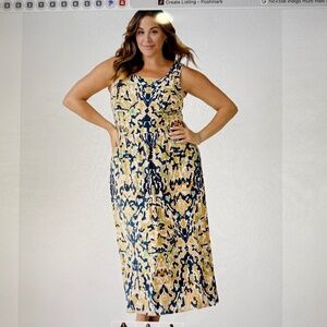 Nic+Zoe Vineyard Glow Maxi Dress 2X  NWT